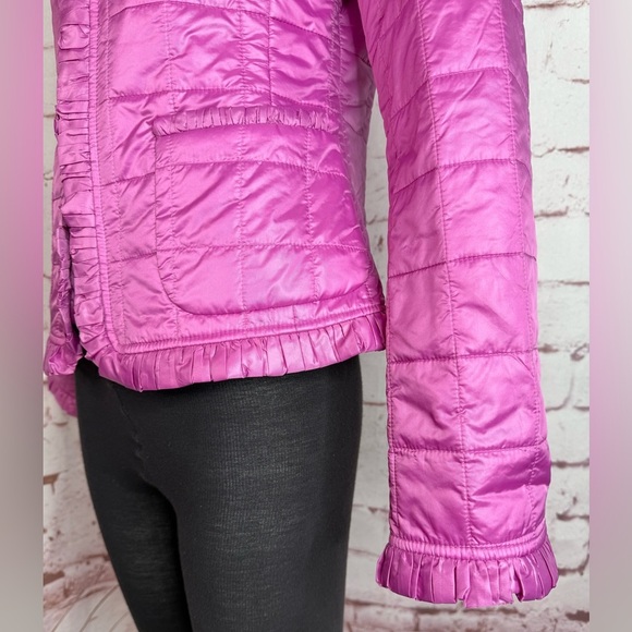 ESCADA Sport Ruffle Trim Lightweight Purple Pink Nylon Jacket Size S US 36 EU - Picture 12 of 15
